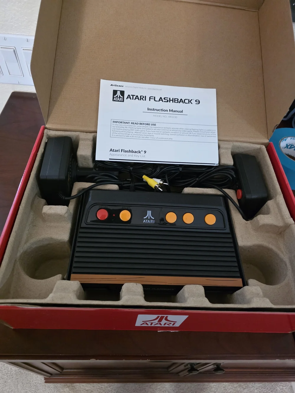 Atari Flashback 9 Classic Console - Black with Orange Buttons